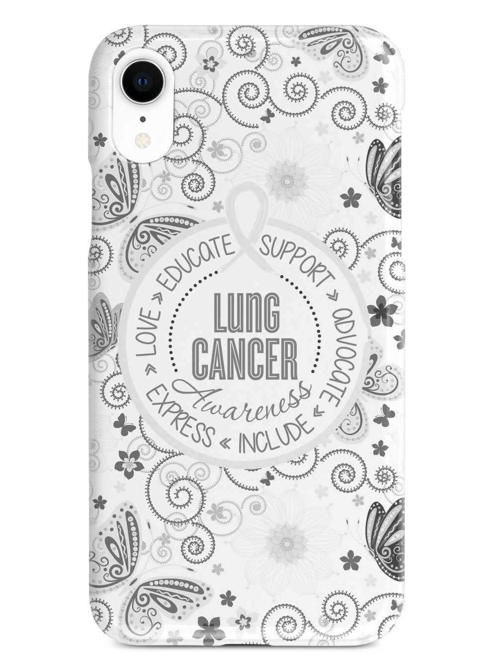 Lung Cancer - Butterfly Pattern Case