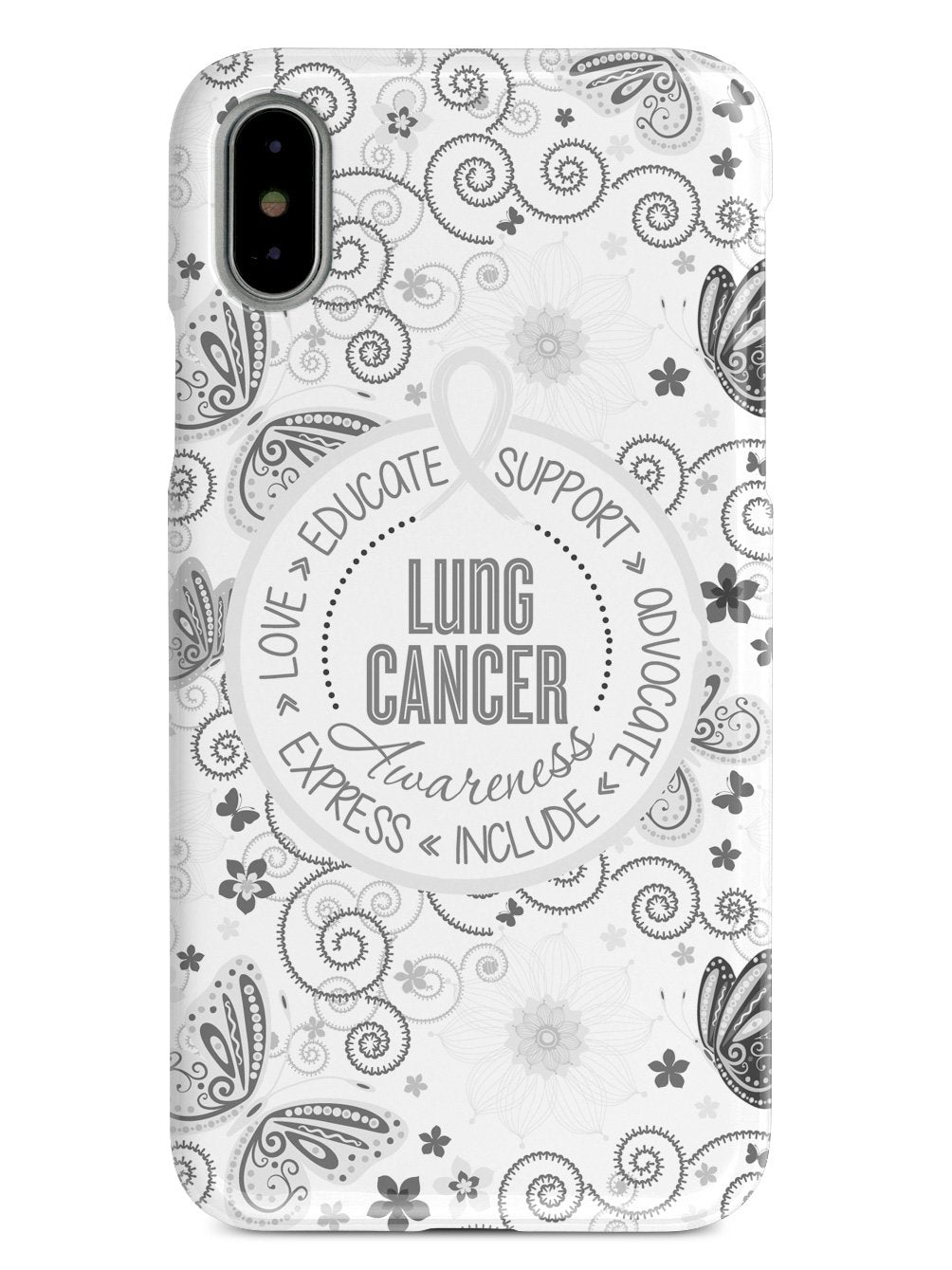 Lung Cancer - Butterfly Pattern Case
