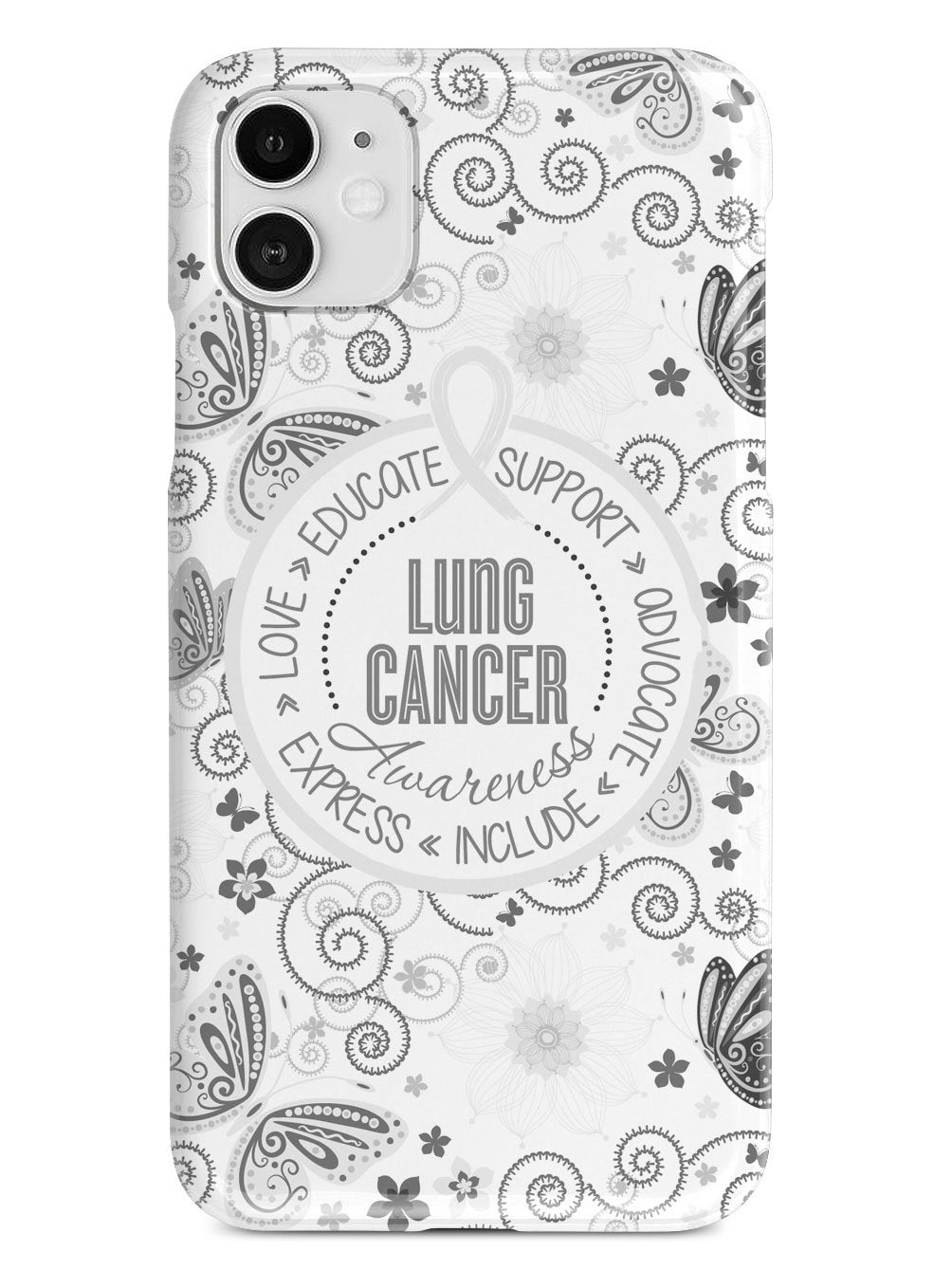 Lung Cancer - Butterfly Pattern Case