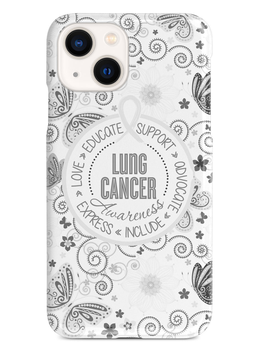 Lung Cancer - Butterfly Pattern Case