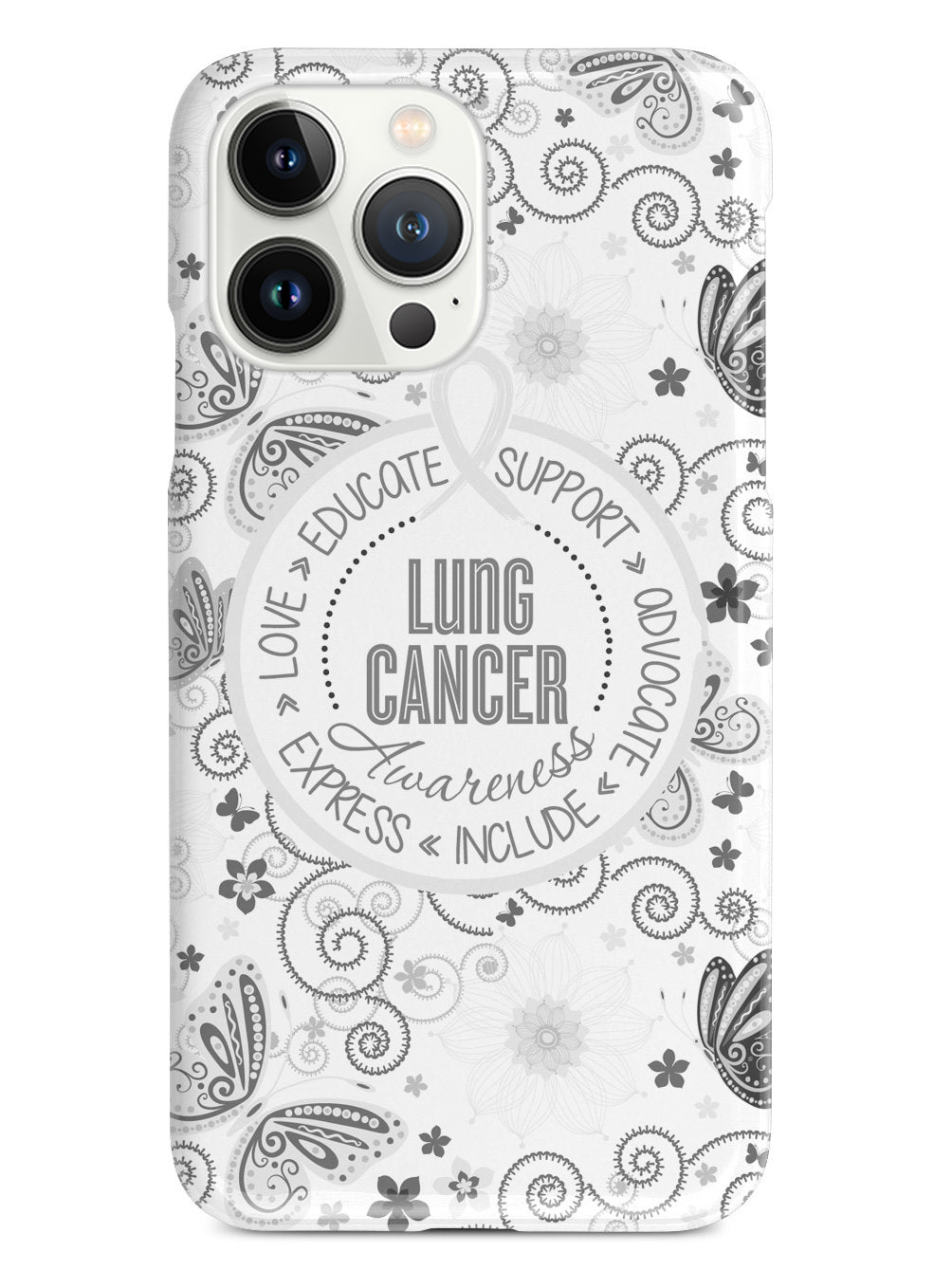 Lung Cancer - Butterfly Pattern Case