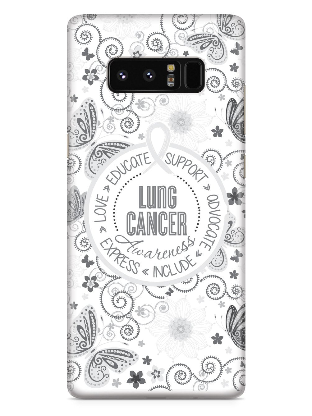 Lung Cancer - Butterfly Pattern Case