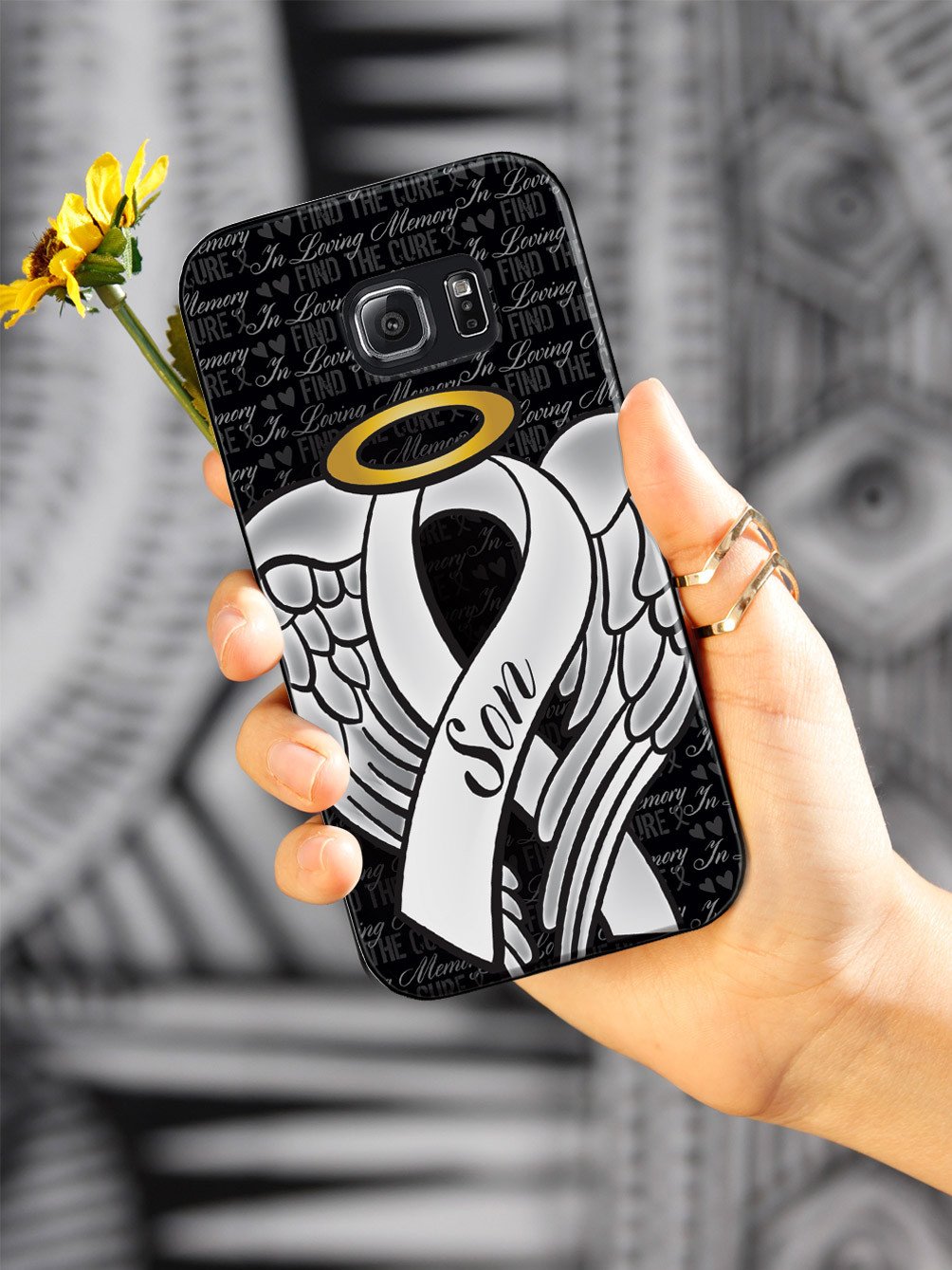 In Loving Memory of My Son - White Ribbon Case