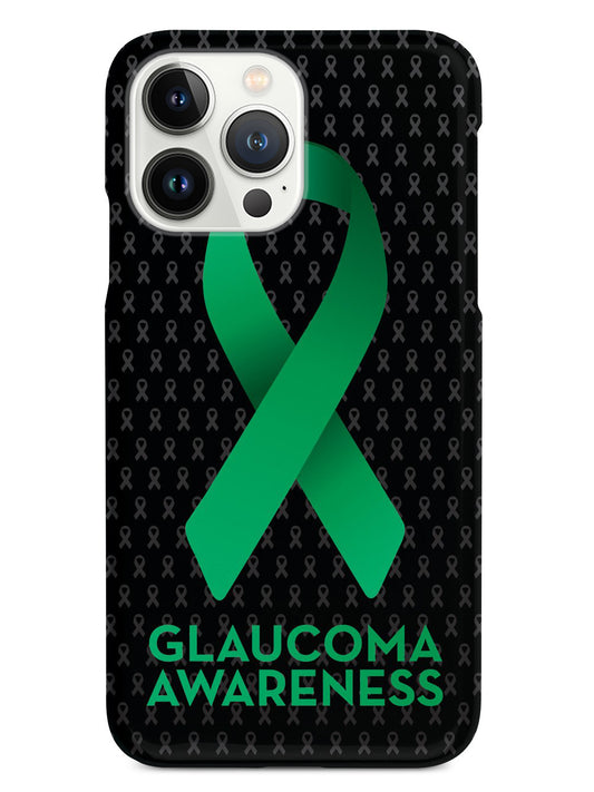 Glaucoma Awareness Green Ribbon - Black Case
