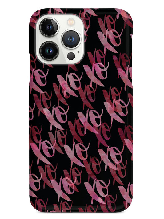 XOXO - Pink & Red Watercolor Case