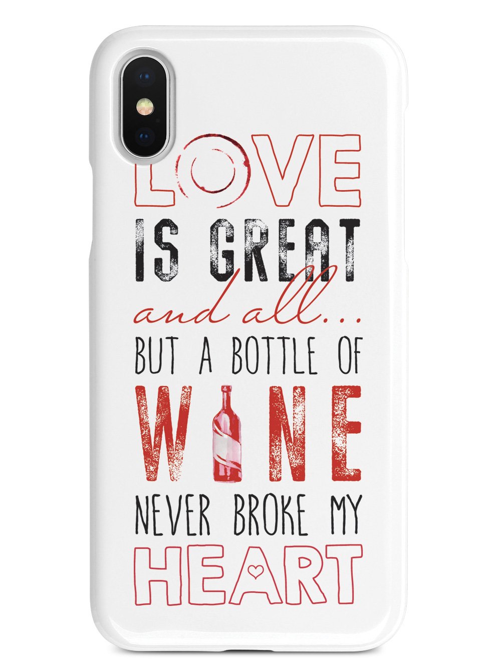 A Bottle of Wine Never Broke My Heart - White Case