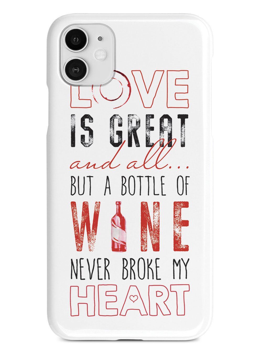 A Bottle of Wine Never Broke My Heart - White Case