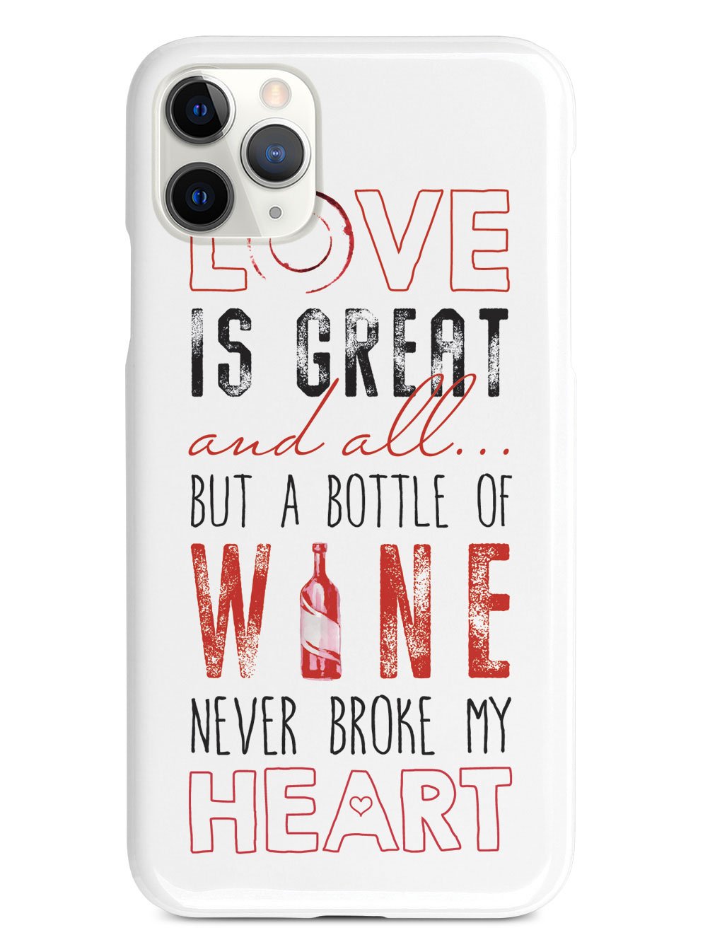 A Bottle of Wine Never Broke My Heart - White Case