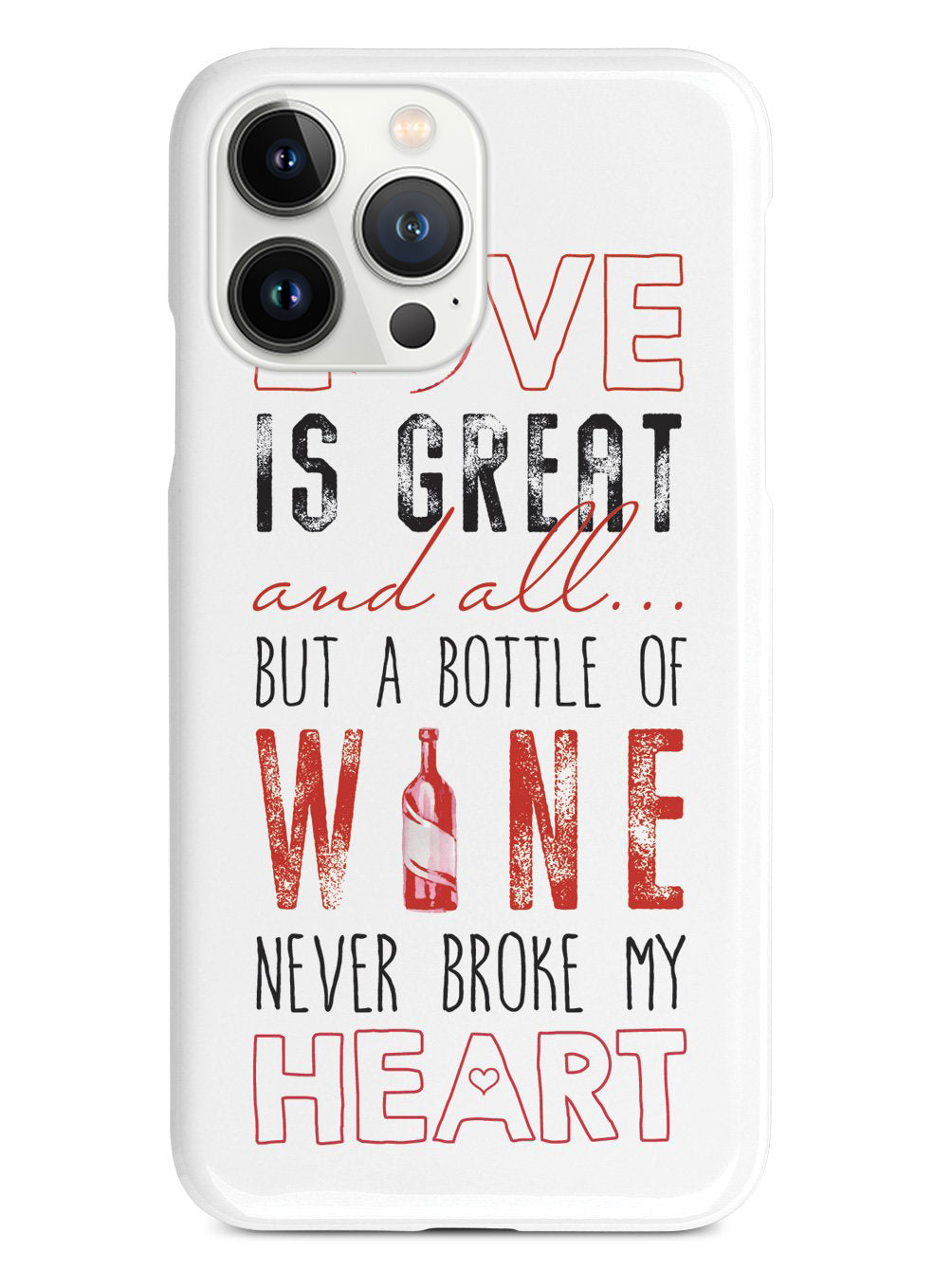 A Bottle of Wine Never Broke My Heart - White Case