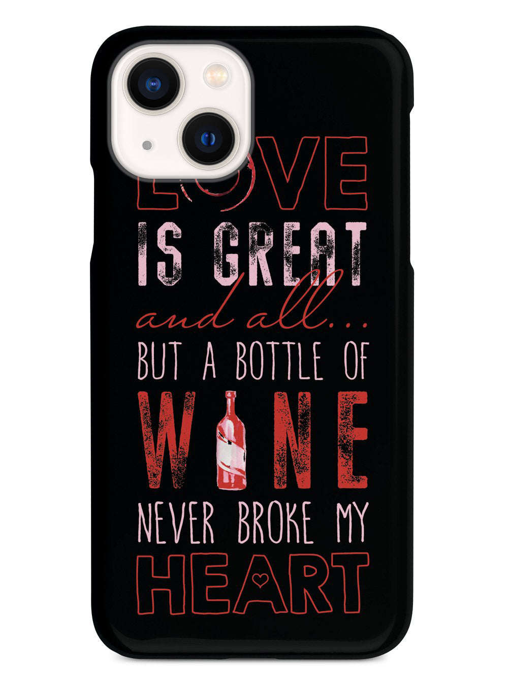 A Bottle of Wine Never Broke My Heart - Black Case