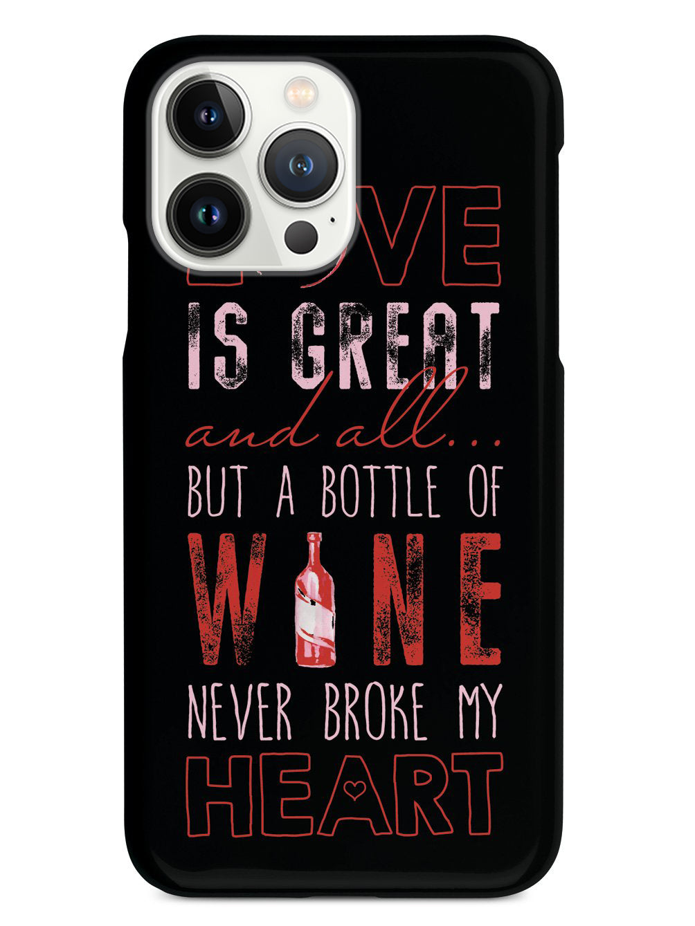 A Bottle of Wine Never Broke My Heart - Black Case