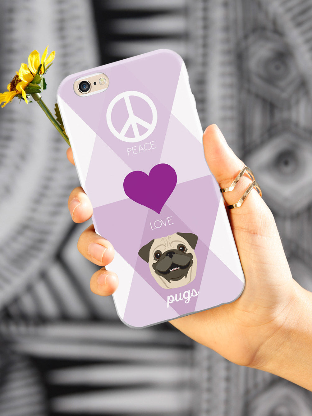 Peace, Love & Pugs Case