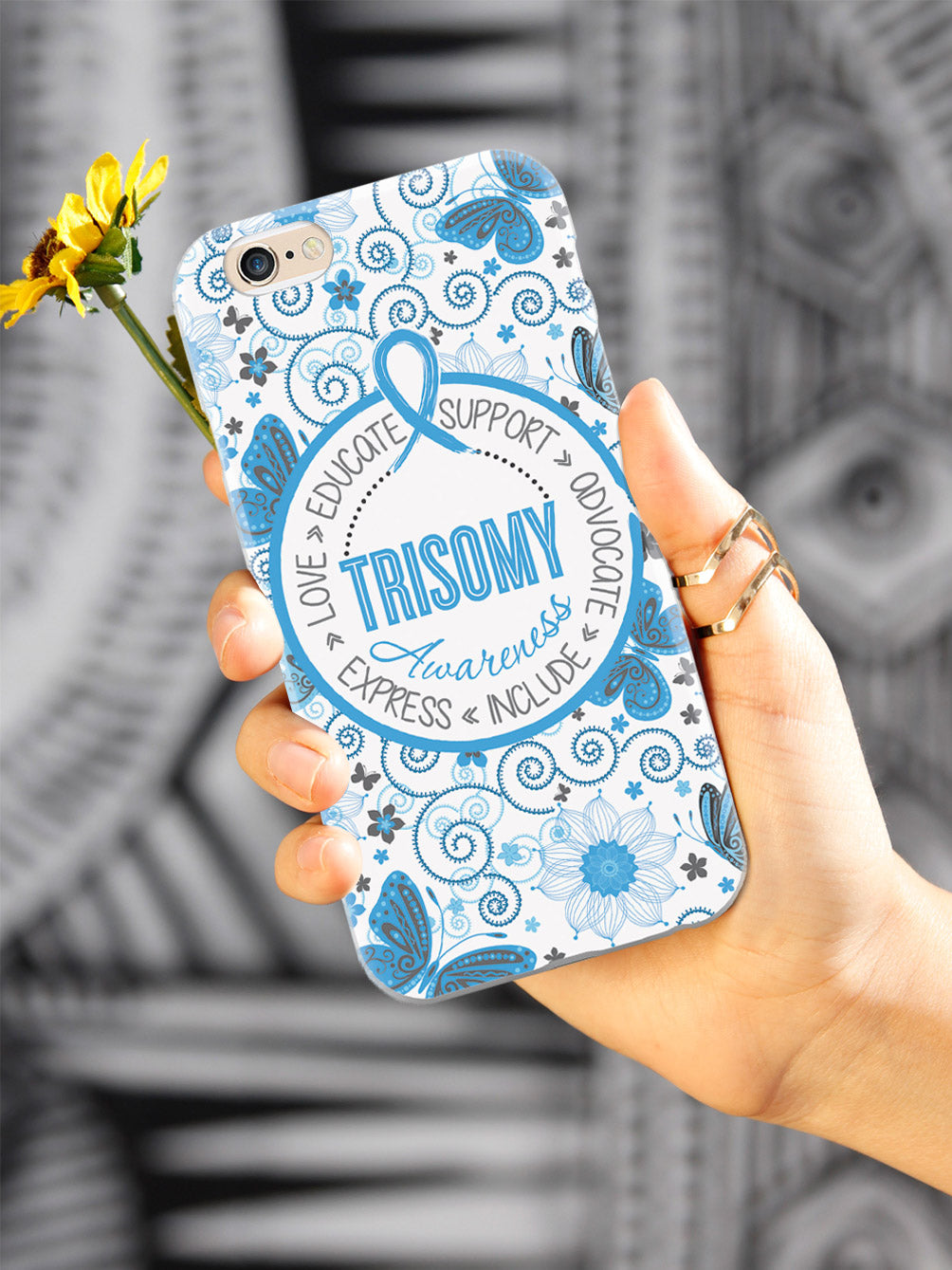 Trisomy Awareness - Butterfly Pattern Case