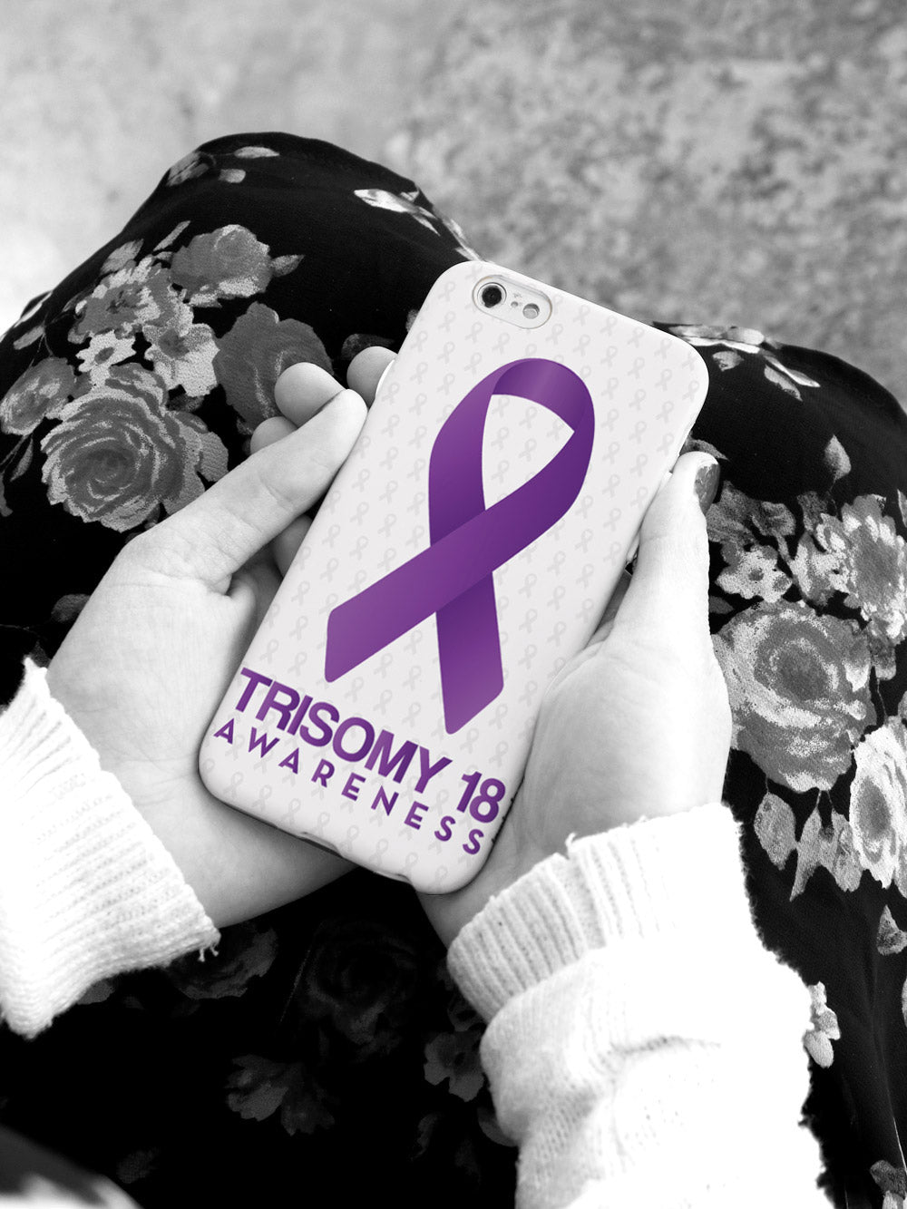 Trisomy 18 - Awareness Ribbon - White Case