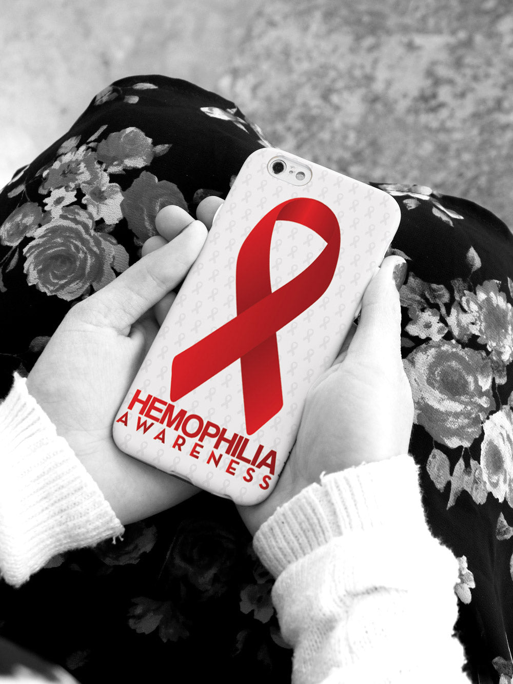 Hemophilia - Awareness Ribbon - White Case