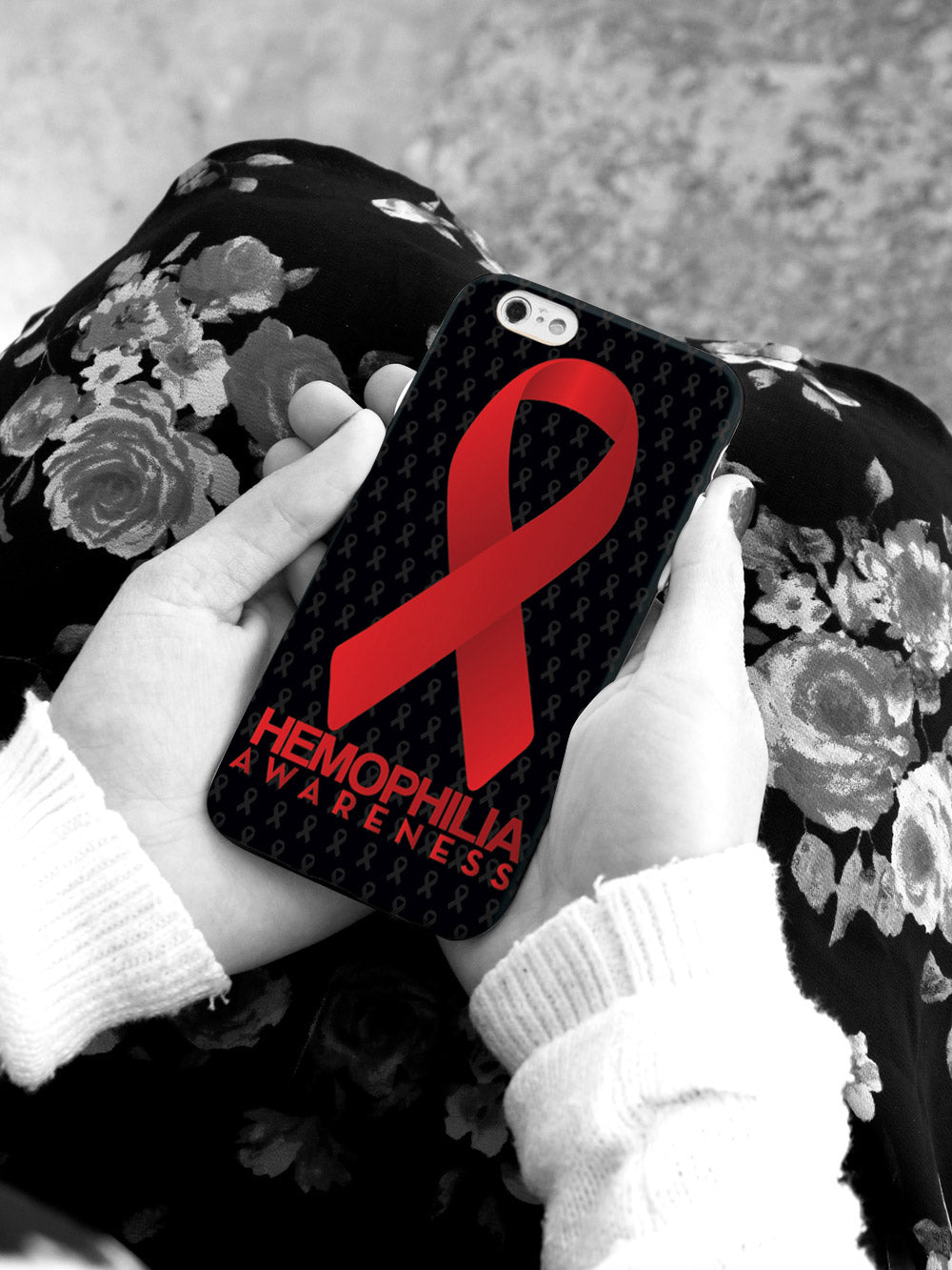 Hemophilia - Awareness Ribbon - Black Case