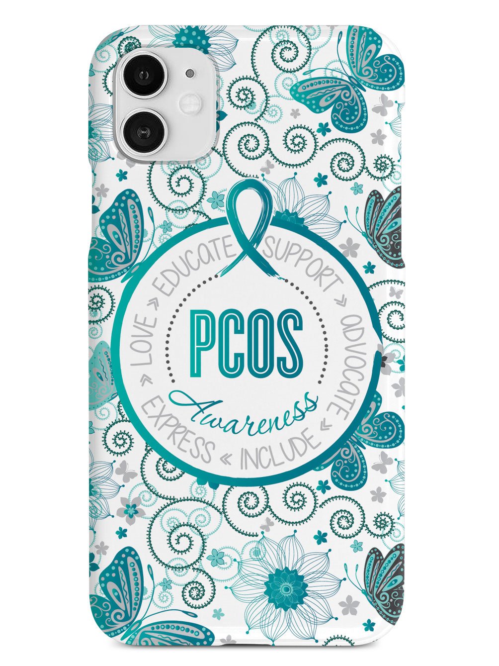 PCOS Awareness - Butterfly Pattern Case