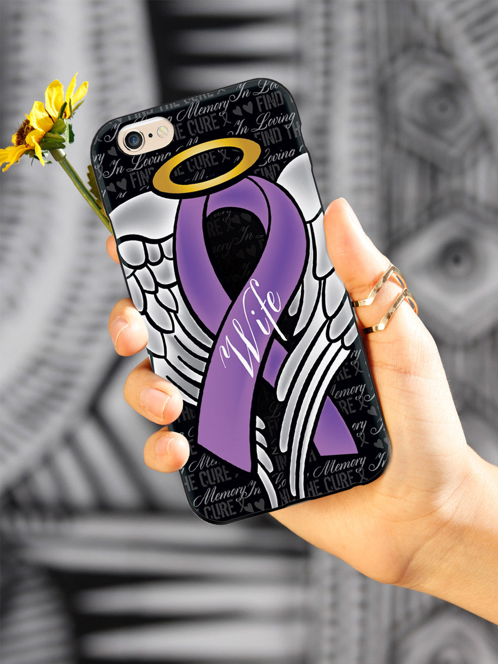 In Loving Memory of My Wife - Purple Ribbon Case