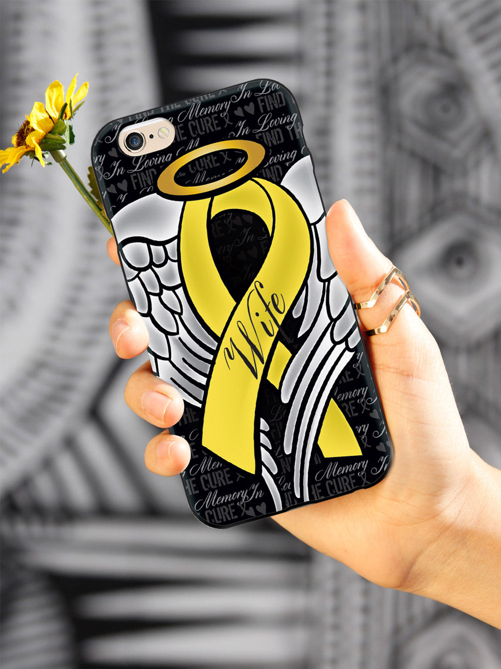 In Loving Memory of My Wife - Yellow Ribbon Case