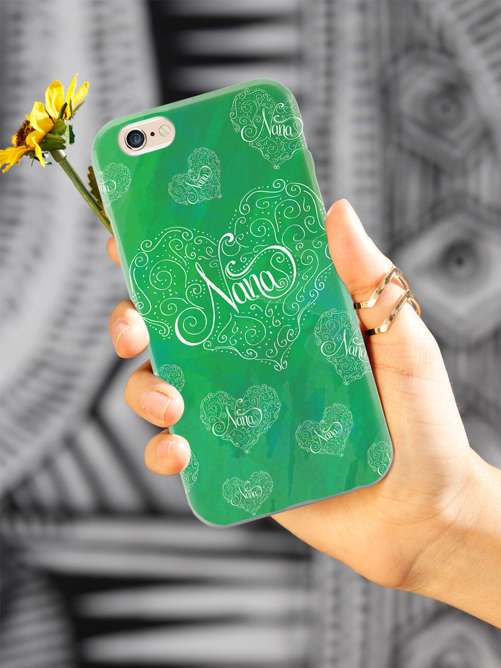 Nana Doodle Heart - Green Case