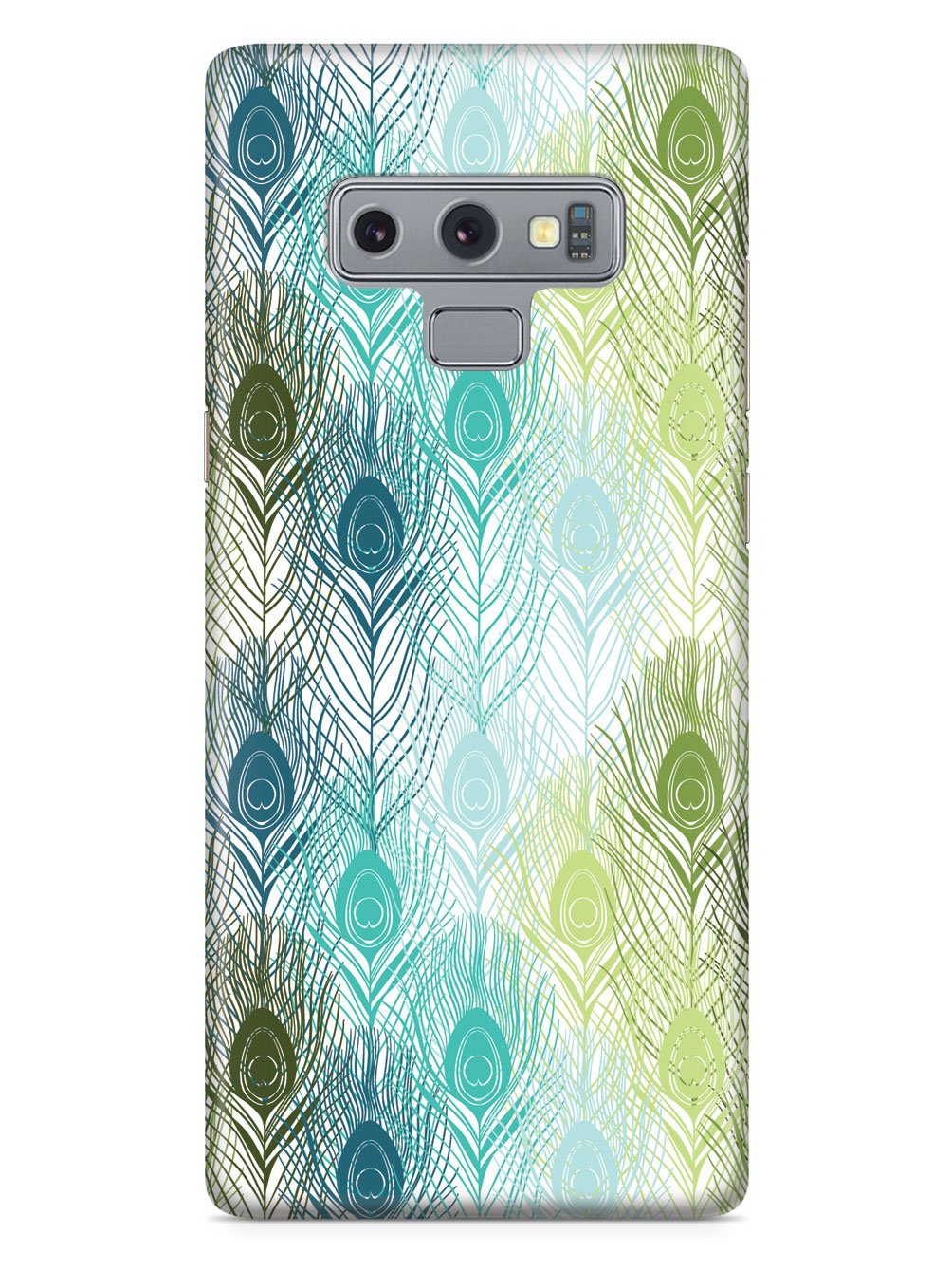 Peacock Feather Pattern - Green and Blue Case