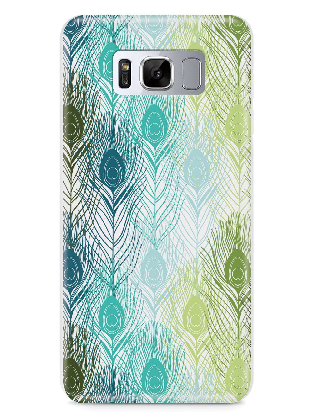 Peacock Feather Pattern - Green and Blue Case