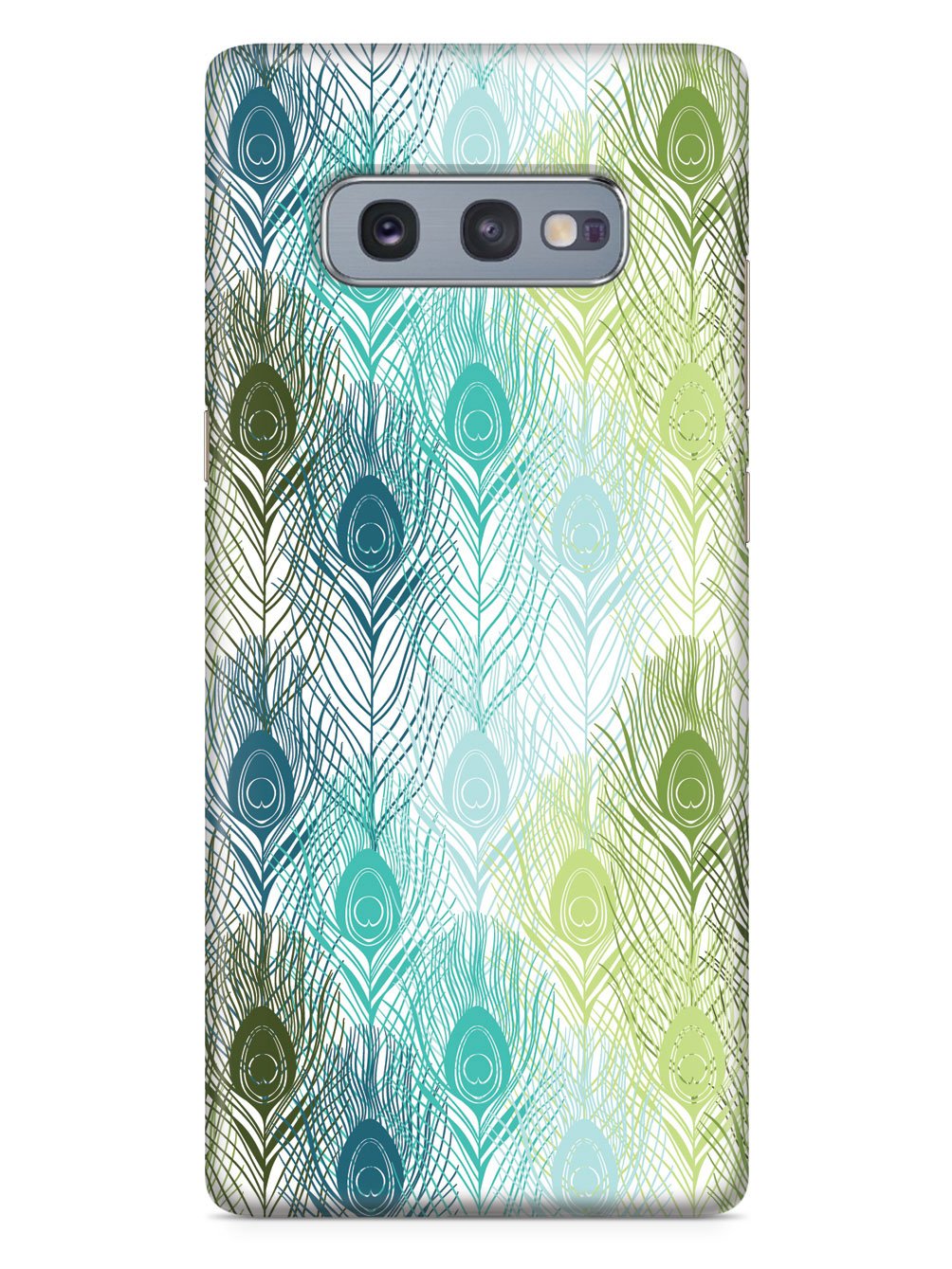 Peacock Feather Pattern - Green and Blue Case