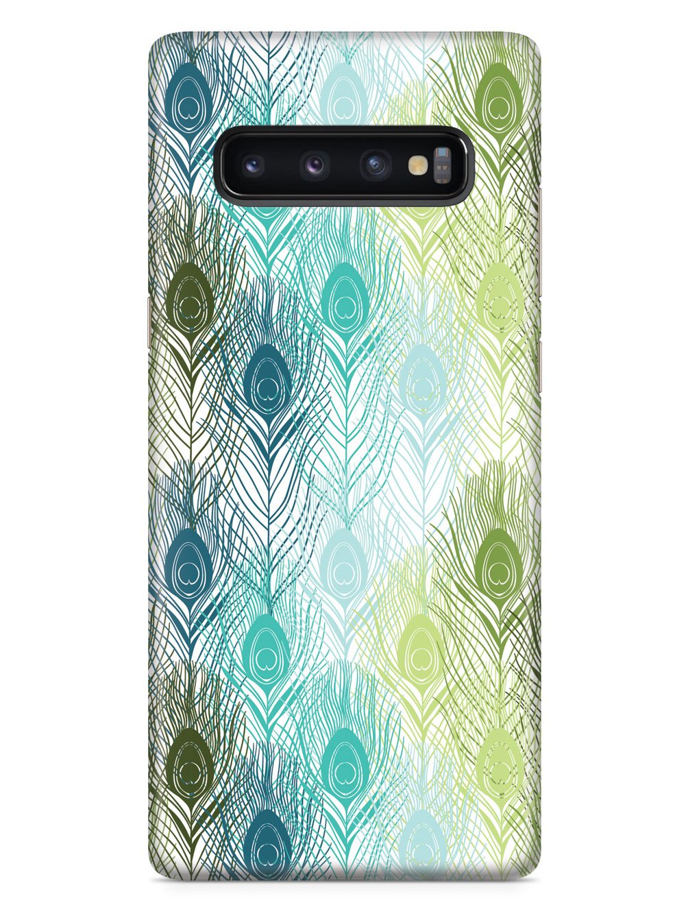 Peacock Feather Pattern - Green and Blue Case