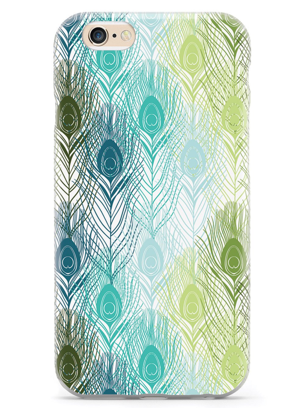Peacock Feather Pattern - Green and Blue Case
