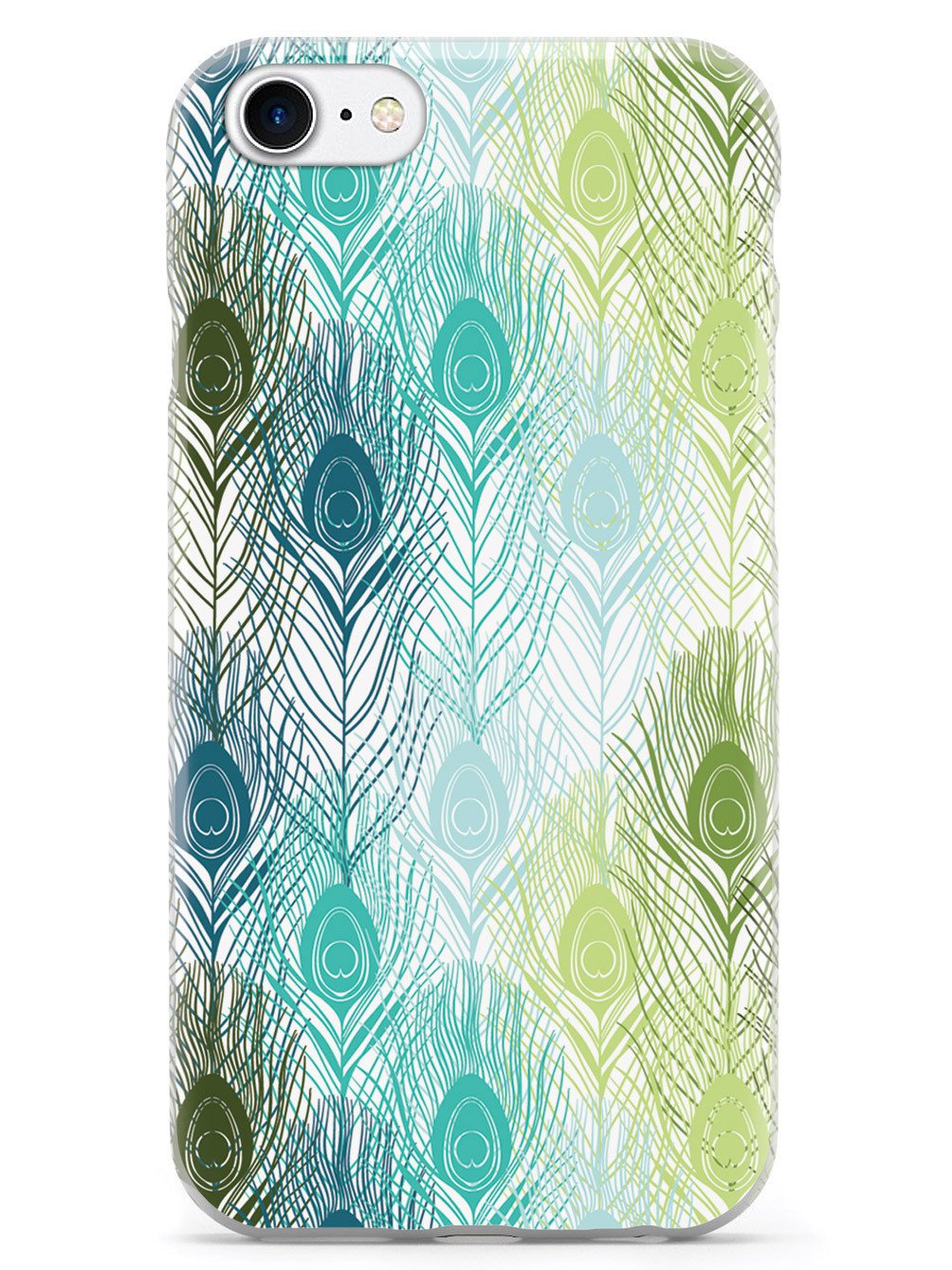 Peacock Feather Pattern - Green and Blue Case