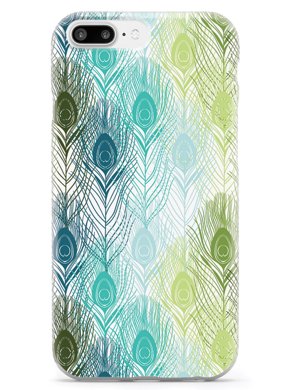 Peacock Feather Pattern - Green and Blue Case