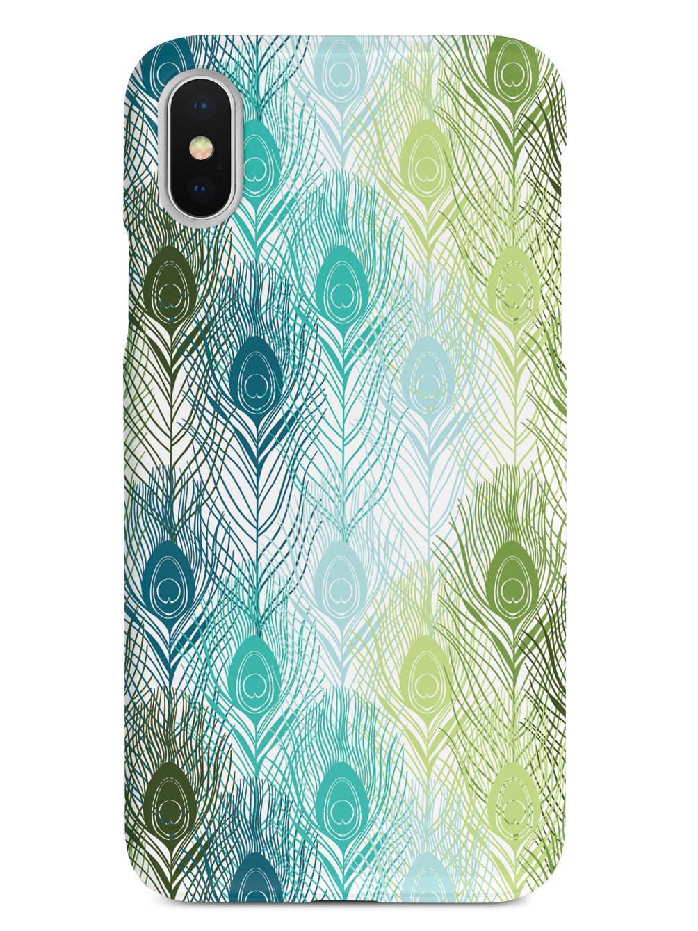 Peacock Feather Pattern - Green and Blue Case