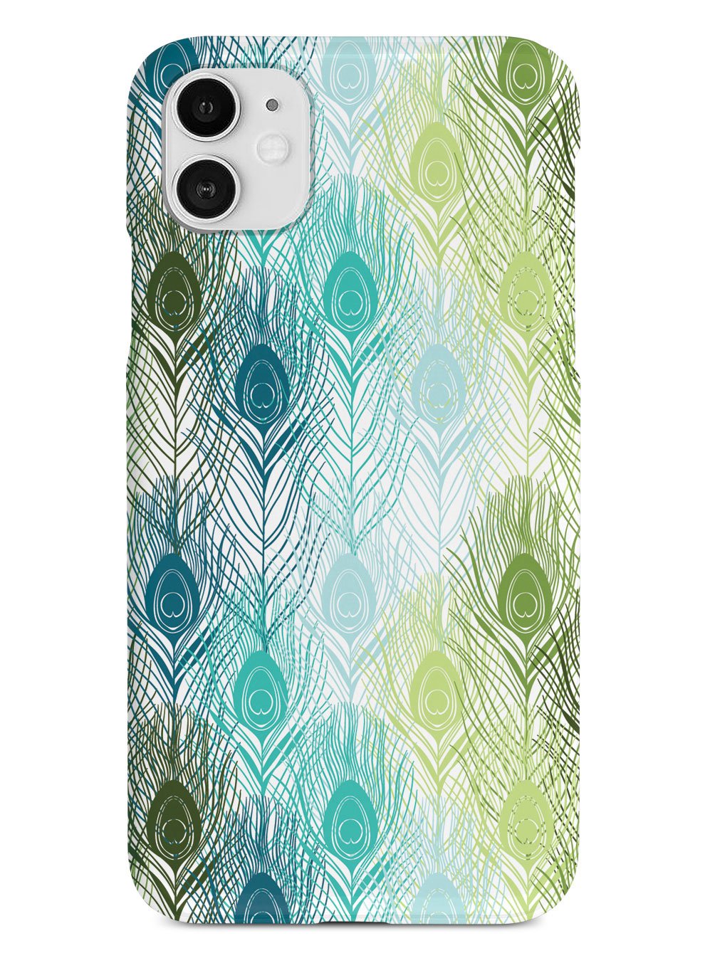 Peacock Feather Pattern - Green and Blue Case