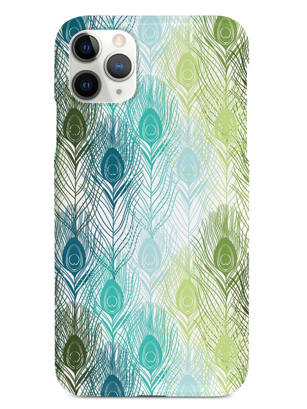 Peacock Feather Pattern - Green and Blue Case