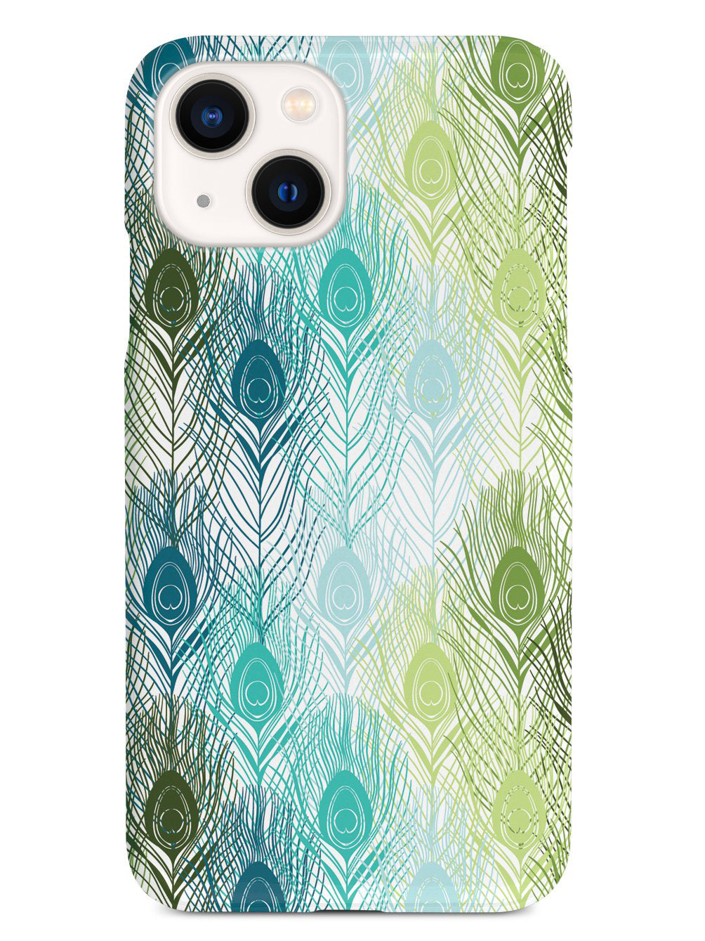 Peacock Feather Pattern - Green and Blue Case