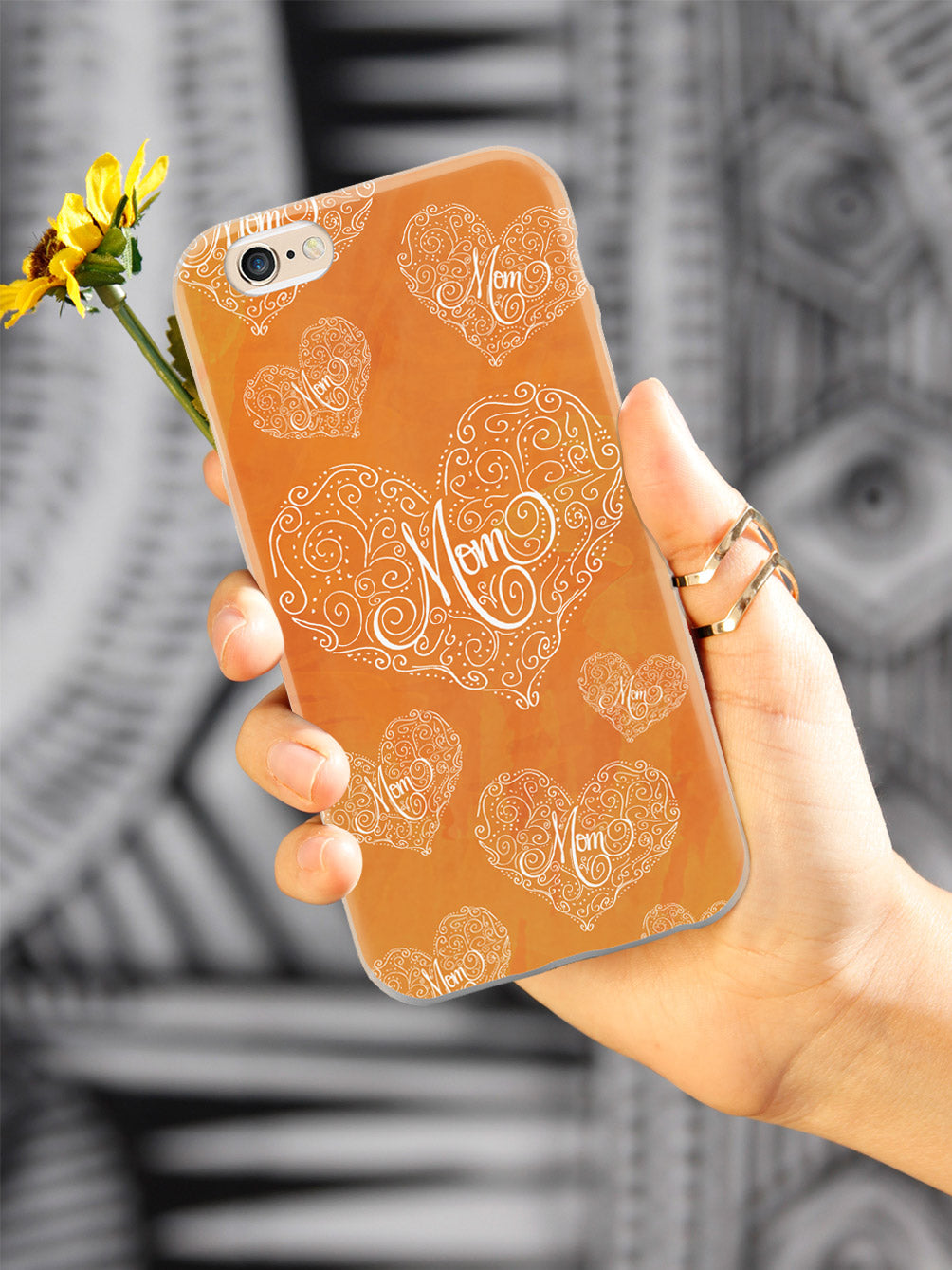 Mom Doodle Hearts - Orange Case