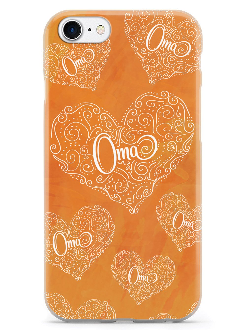 Oma Doodle Hearts - Orange Case