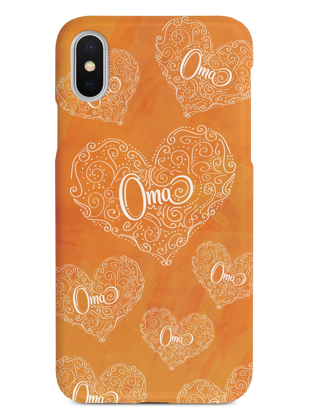 Oma Doodle Hearts - Orange Case