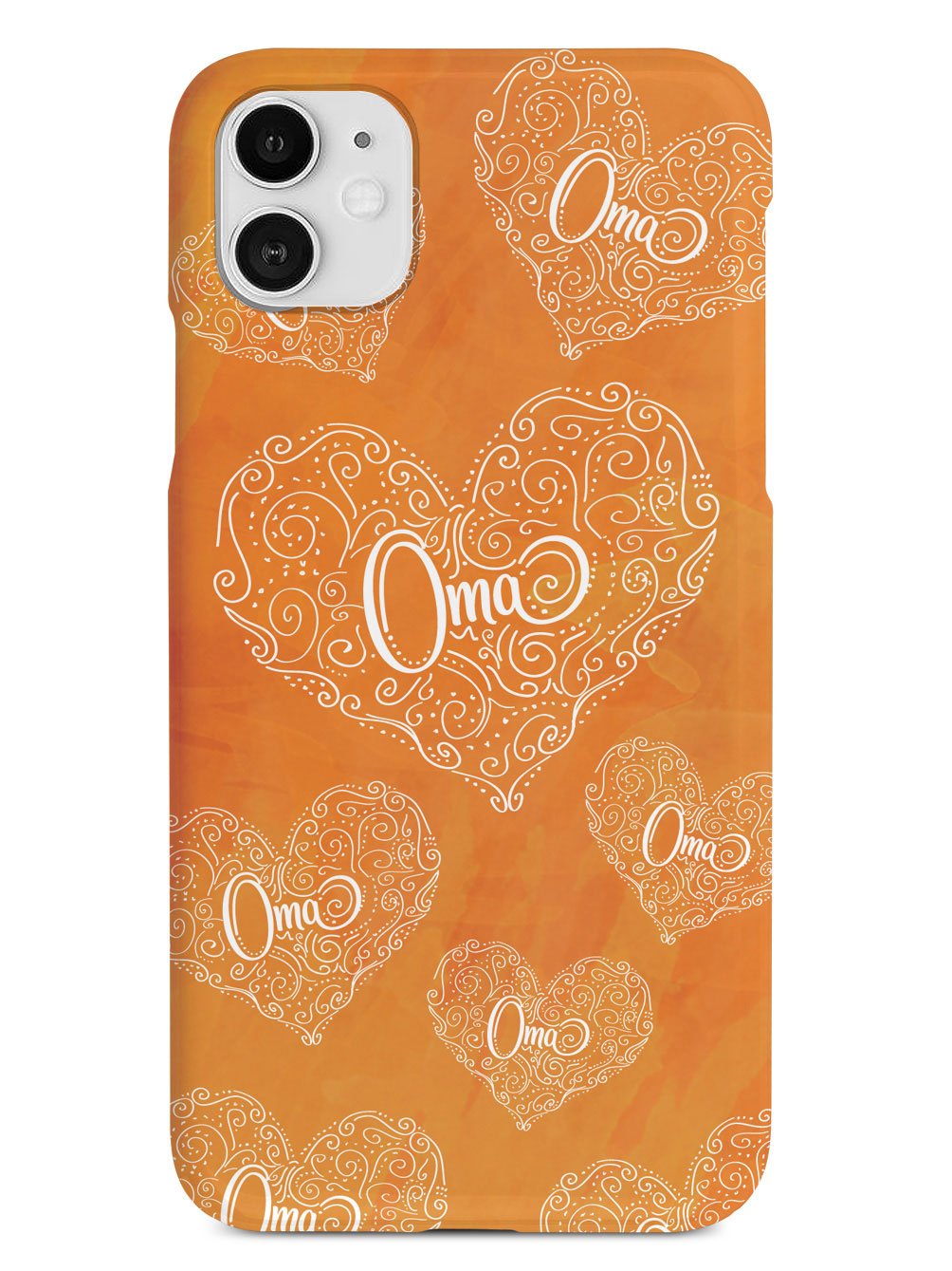 Oma Doodle Hearts - Orange Case