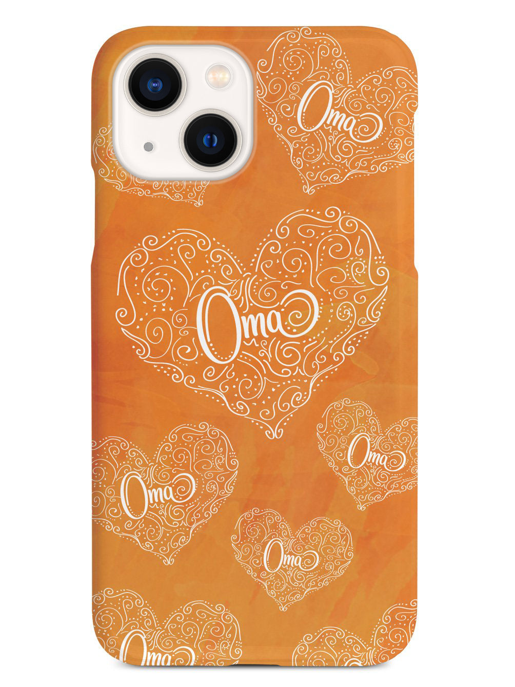 Oma Doodle Hearts - Orange Case