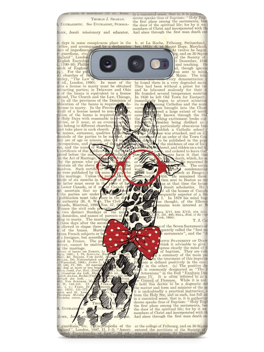 Nerdy Giraffe - Vintage Encyclopedia Page Case