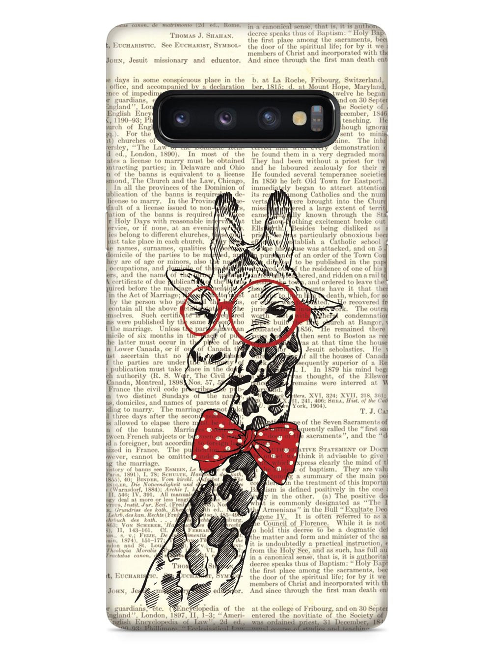 Nerdy Giraffe - Vintage Encyclopedia Page Case