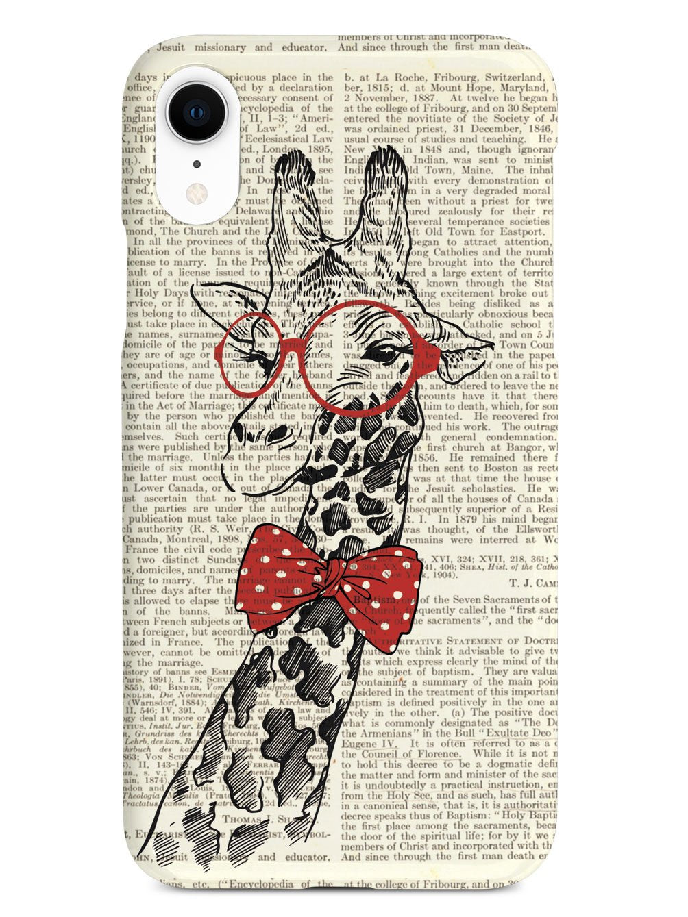 Nerdy Giraffe - Vintage Encyclopedia Page Case