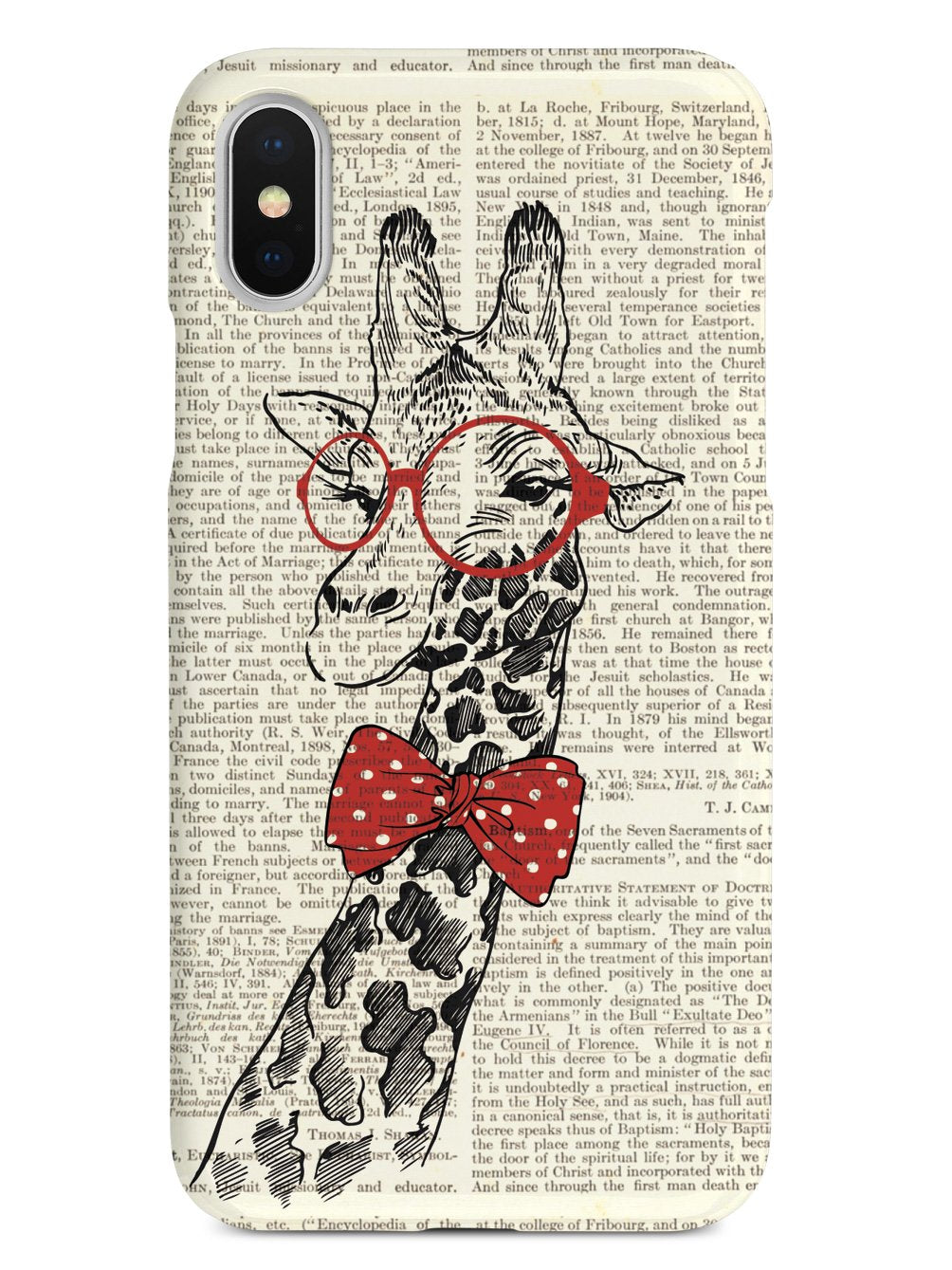 Nerdy Giraffe - Vintage Encyclopedia Page Case