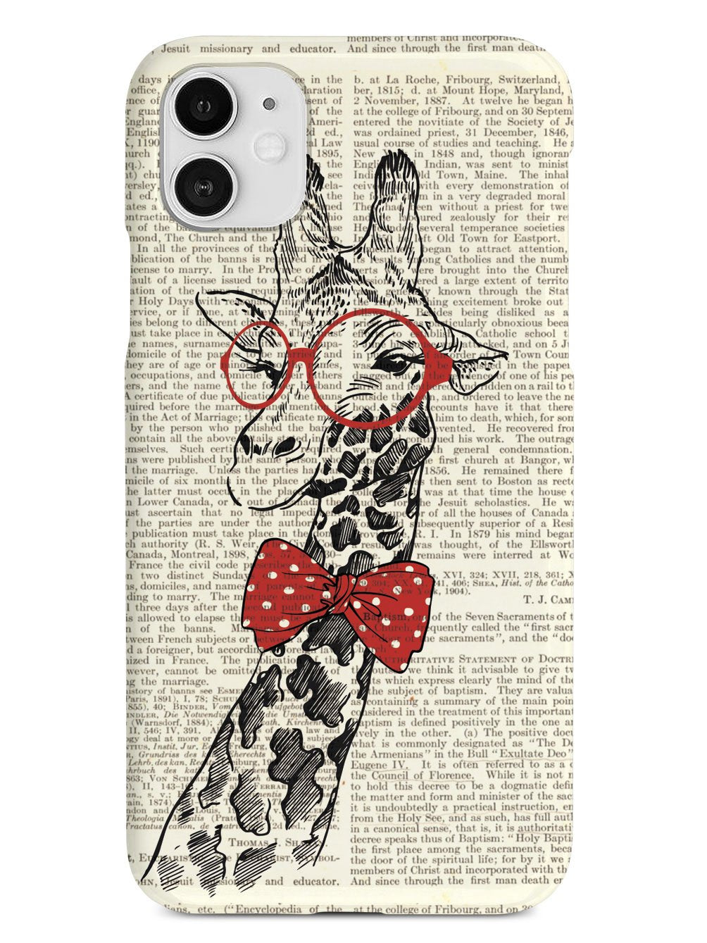 Nerdy Giraffe - Vintage Encyclopedia Page Case