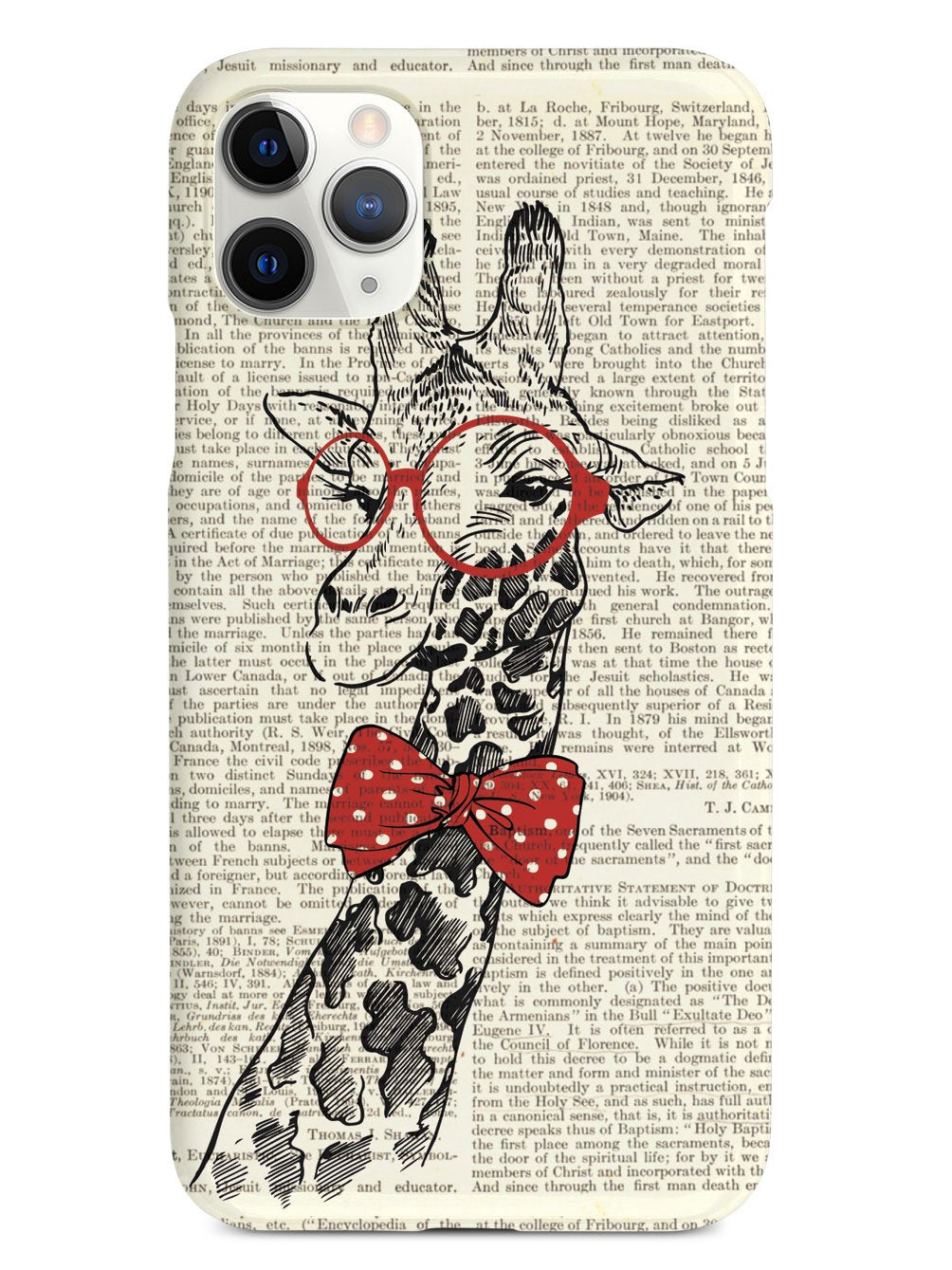 Nerdy Giraffe - Vintage Encyclopedia Page Case