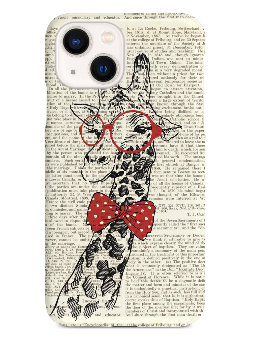 Nerdy Giraffe - Vintage Encyclopedia Page Case