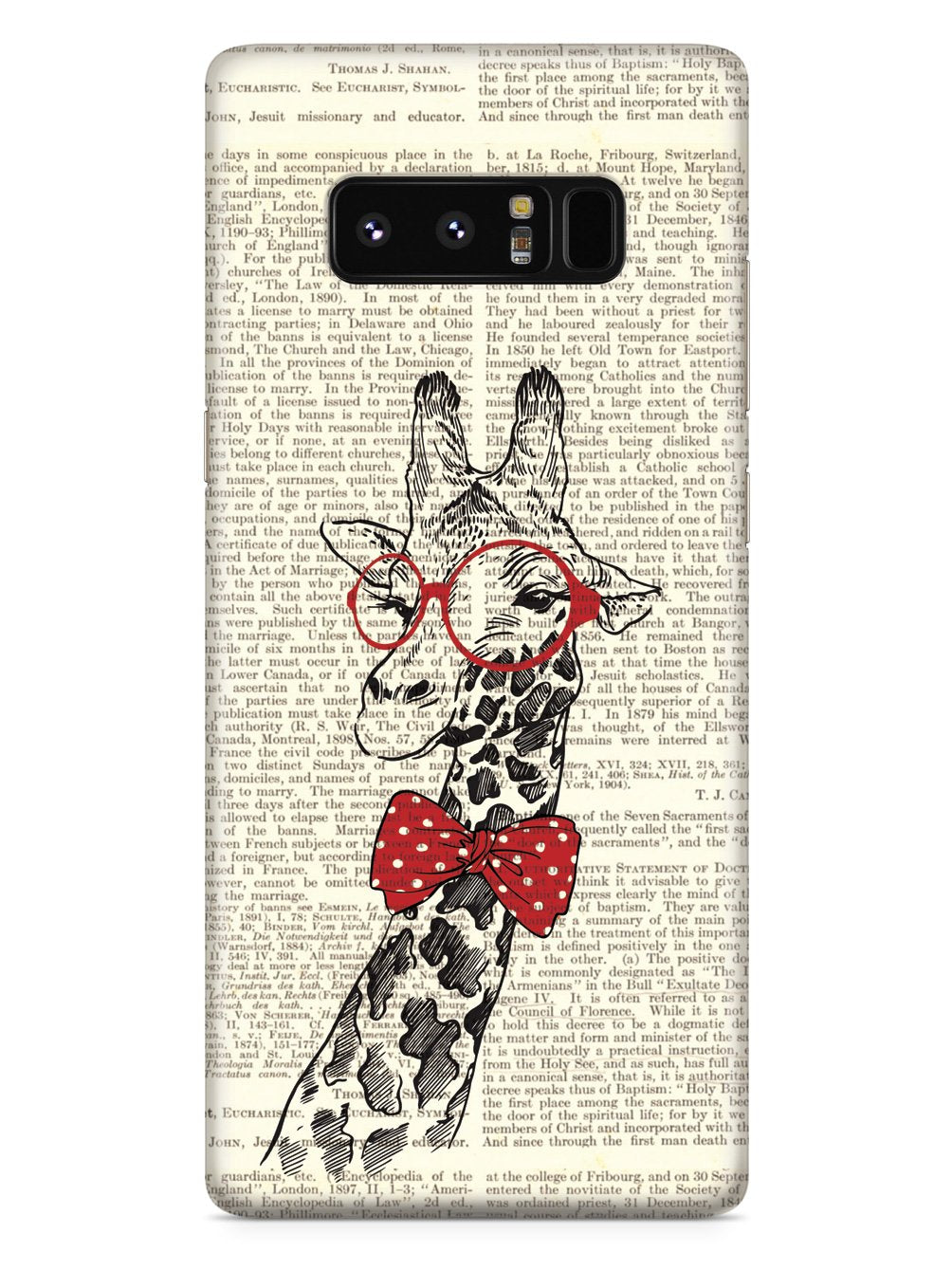 Nerdy Giraffe - Vintage Encyclopedia Page Case
