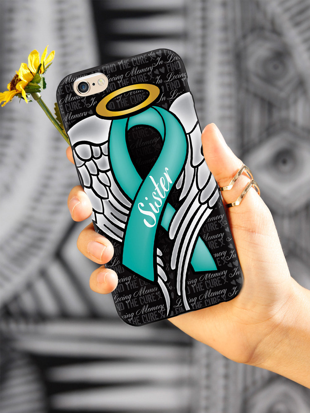 In Loving Memory of My Sister - Teal Ribbon Case
