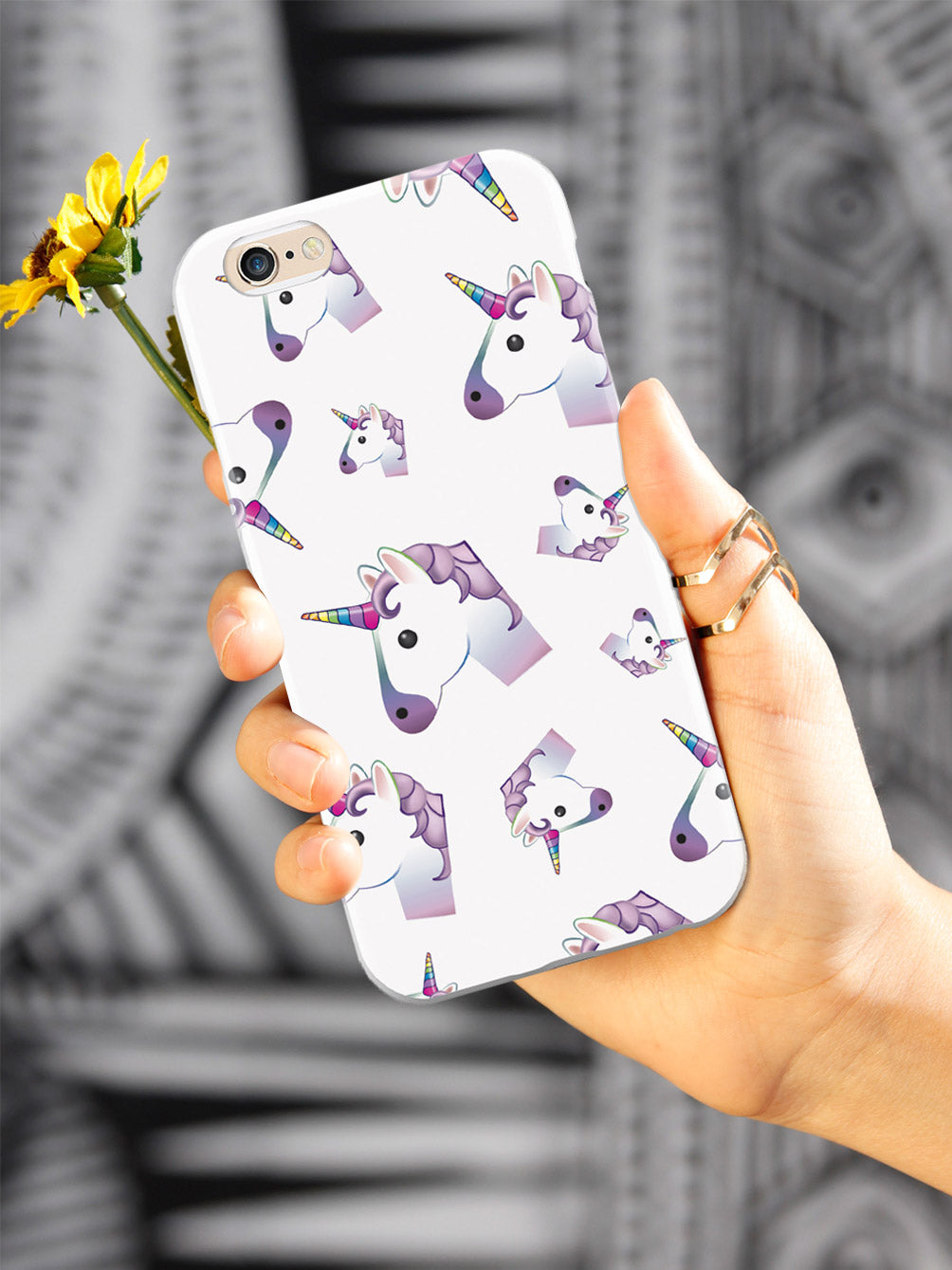 Unicorn Emoji Pattern Case